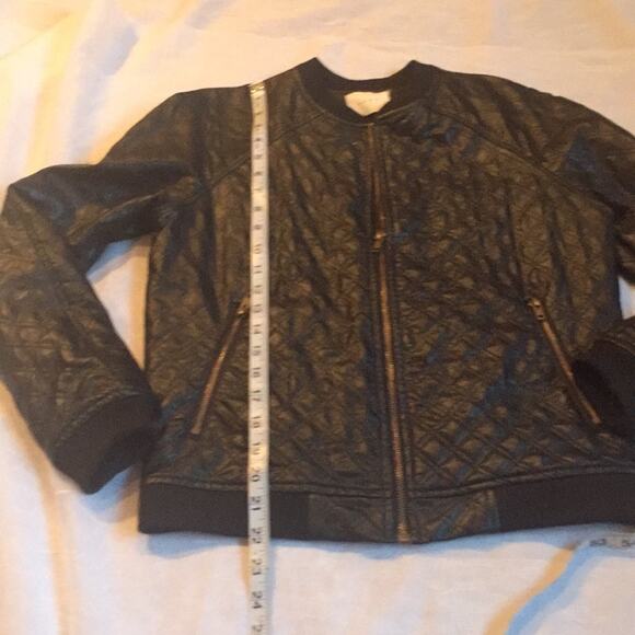 Lush quilted faux leather moto jacket, small - Picture 4 of 6